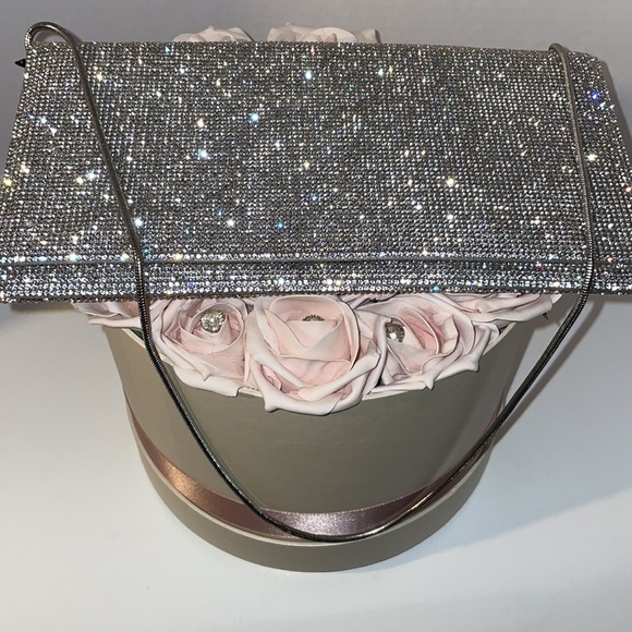 Shinny cocktail sequin clutch purse express NWT - Picture 2 of 11